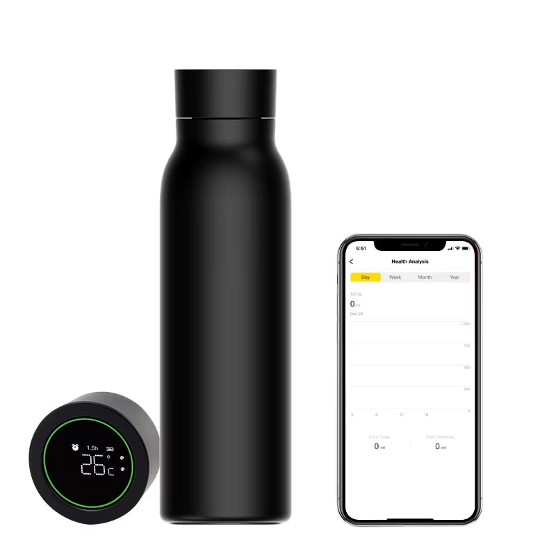 Popular App Smart Water Bottle Detect Water Volume Private Labelling Smart Water Bottle