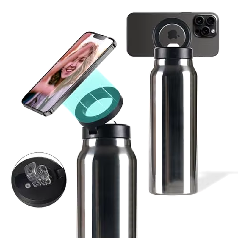 Insulated Water Bottle with Magsafe Phone Holder
