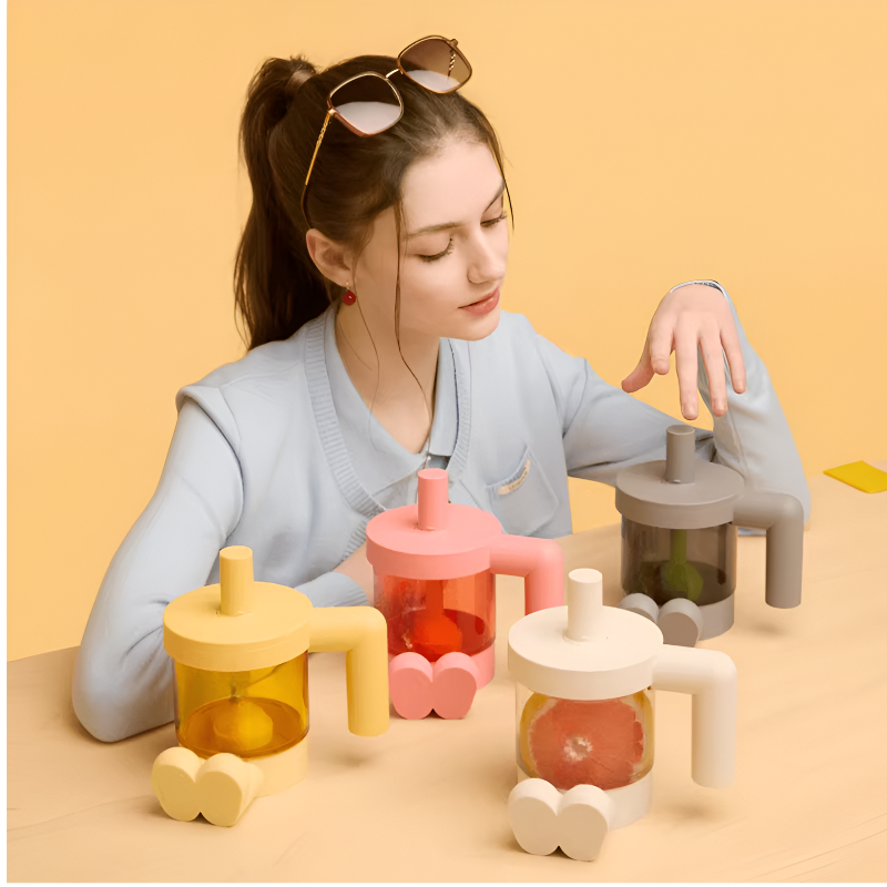 Multifunctional Summer Cup with Coaster & Straw