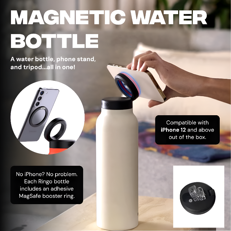 Insulated Water Bottle with Magsafe Phone Holder