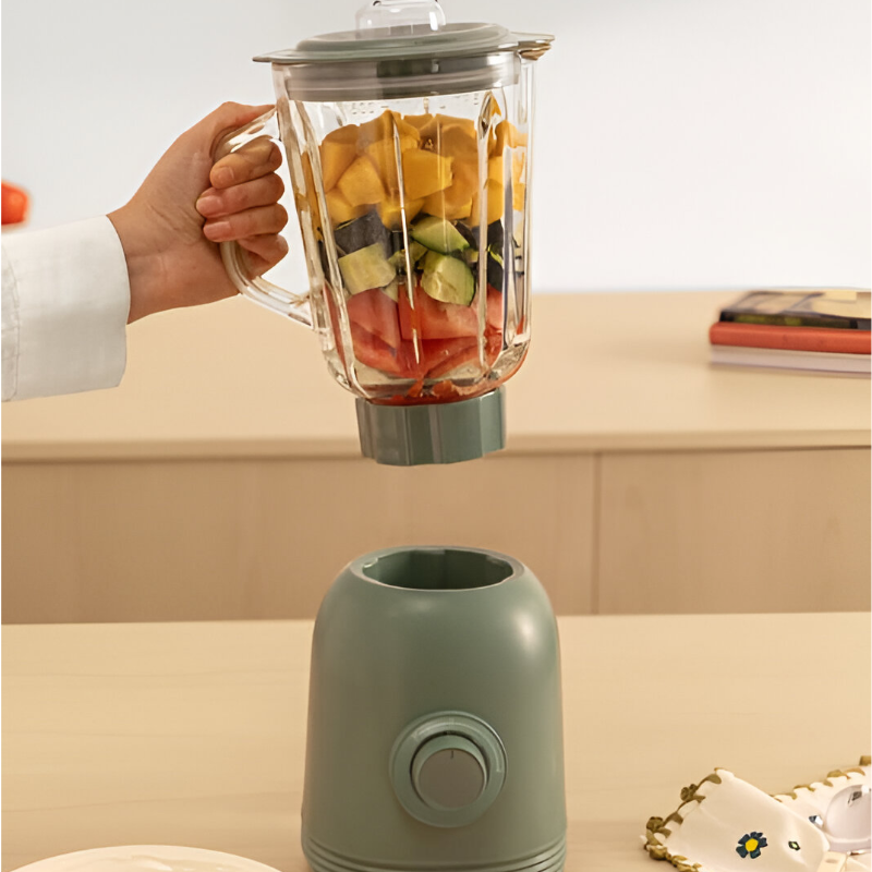 High-Power 800W Blender with 4 Stainless Steel Blades