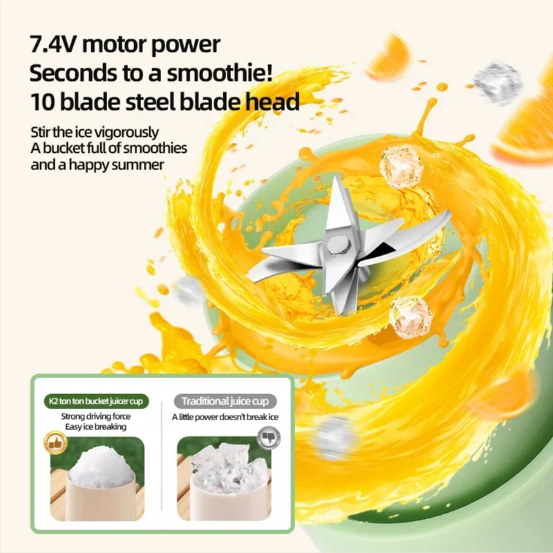 Wireless Portable 800ML Electric Sports Juicer