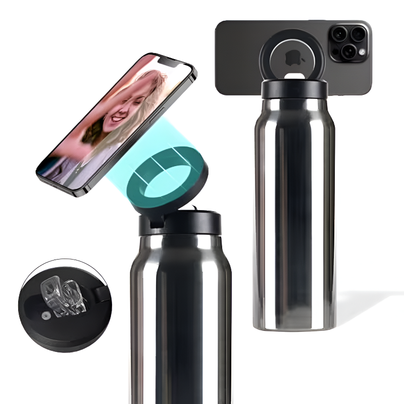 Insulated Water Bottle with Magsafe Phone Holder