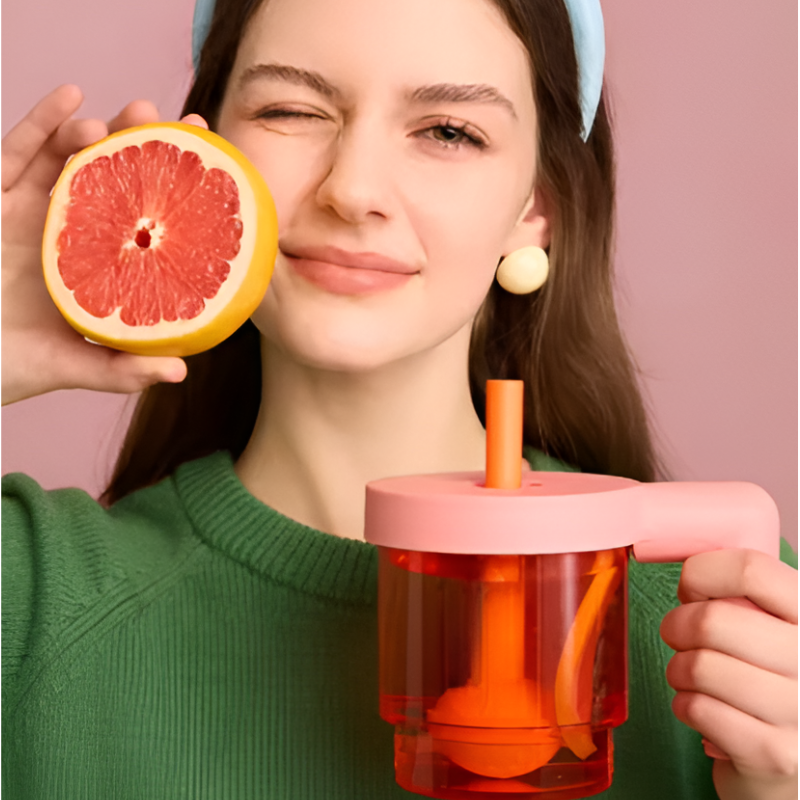 Multifunctional Summer Cup with Coaster & Straw